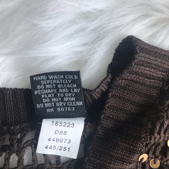 Moda International netted cardigan with sequins. - Picture 3 of 5